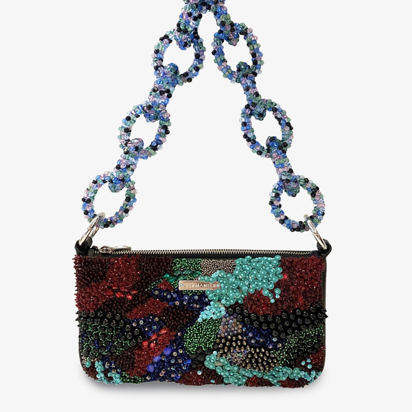トートバッグ GERMANIER Beaded bag - Germanier - Beads - Silver Germanier bead-embellished Tote Bag | Silver | FARFETCH