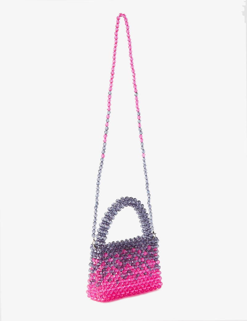 Up-cycled beads crossbody bag